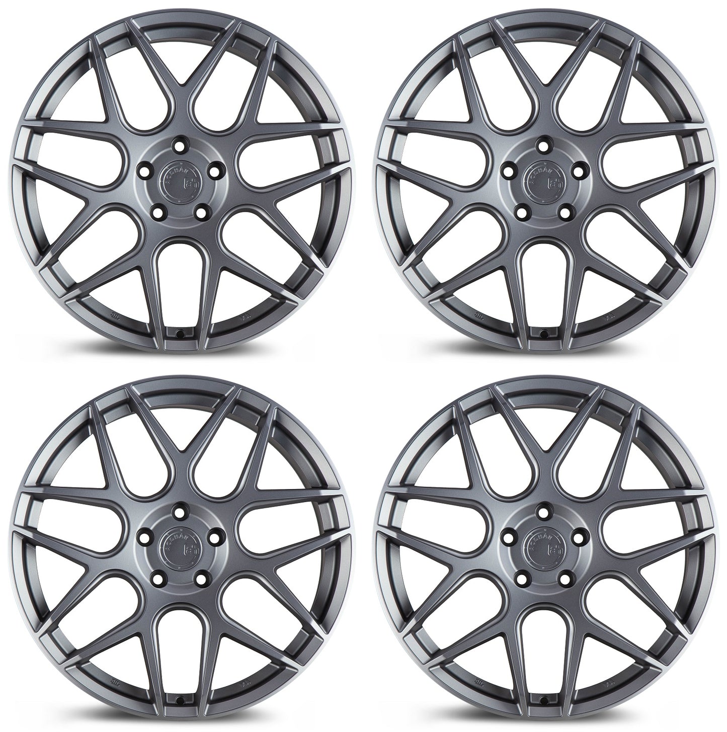 20" AODHAN AFF2 Wheels FLOW FORM Rims for MERCEDES BENZ BMW AUDI VOLKSWAGEN VW 5x112 (Gray)