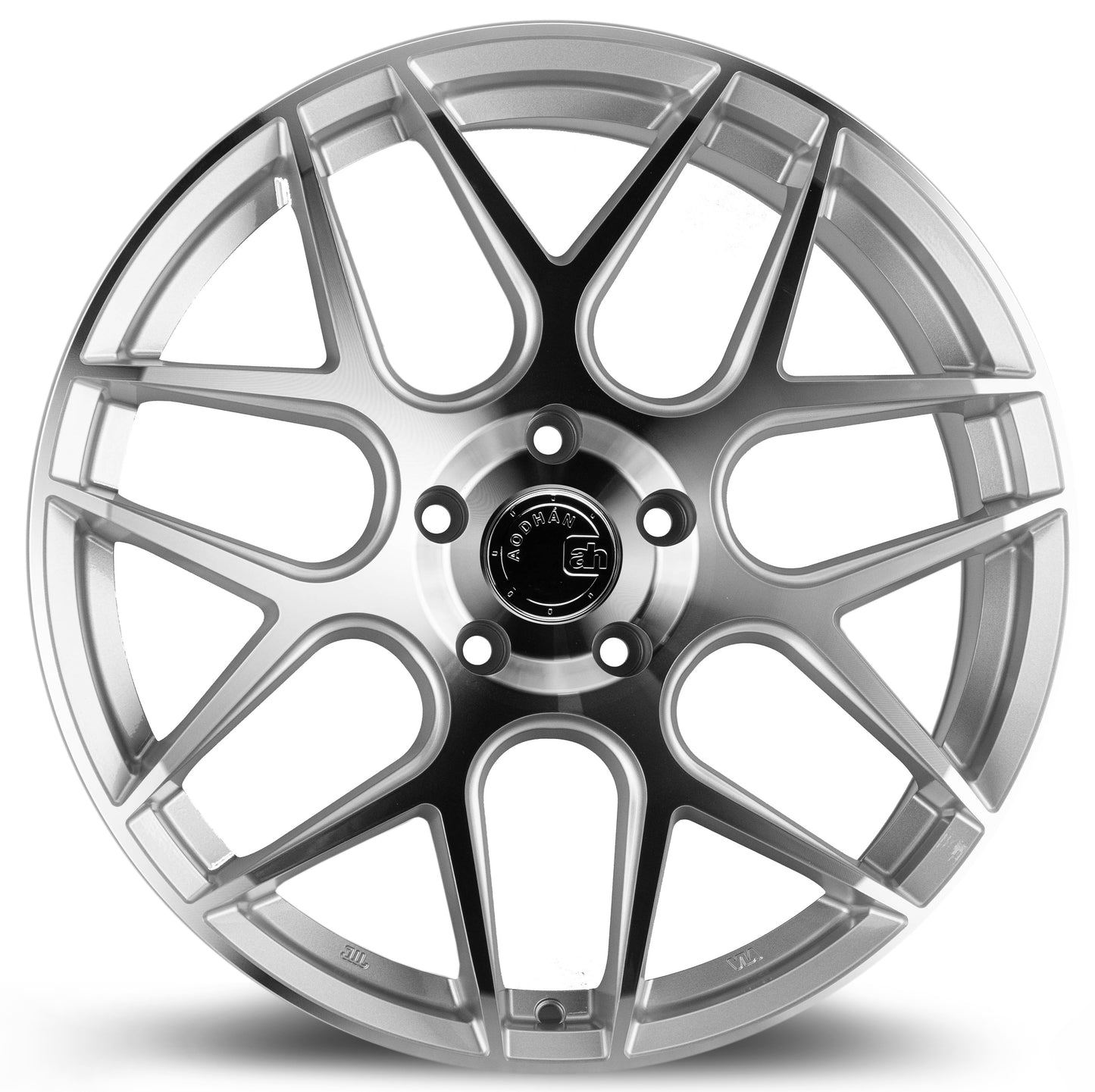 19" AODHAN AFF2 Wheels FLOW FORMED Rims for MERCEDES BENZ BMW AUDI VOLKSWAGEN VW 5x112 (Silver)