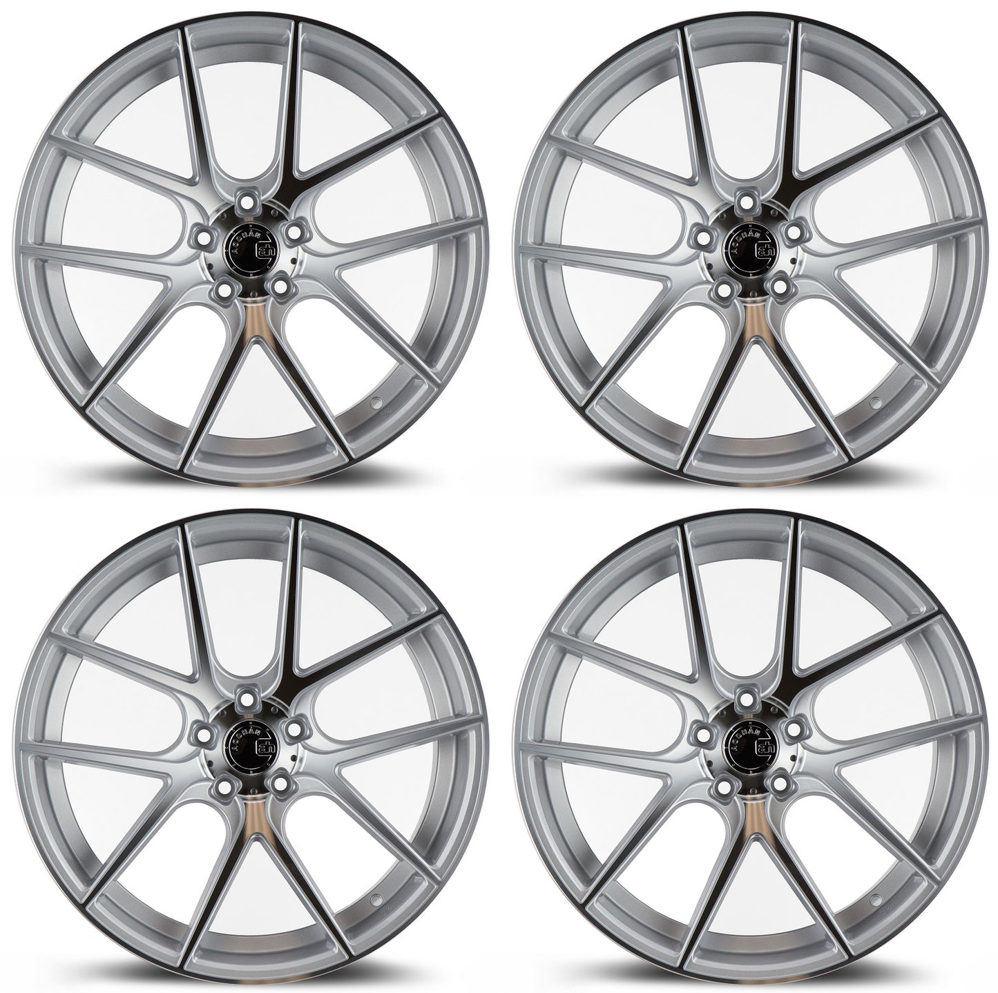 20" AODHAN AFF3 Wheels FLOW FORM Rims for BMW TESLA MODEL S 3 X Y HONDA ACURA INFINITI NISSAN LEXUS TOYOTA (Silver)