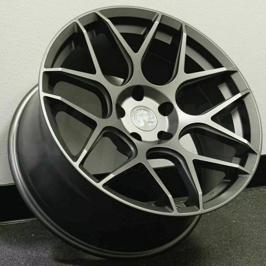 20" AODHAN AFF2 Wheels FLOW FORMING Rims for BMW 3 4 5 6 HONDA ACURA TESLA S X 5x120 (Gray)