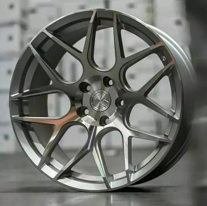 19" AODHAN AFF2 Wheels FLOW FORMED Rims for BMW 3 4 5 6 HONDA ACURA TESLA S X 5x120 (Silver)