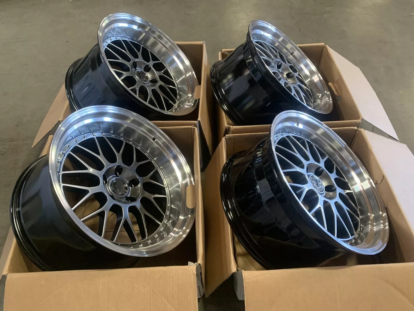18" AODHAN AH02 Wheels Rims HYPER BLACK