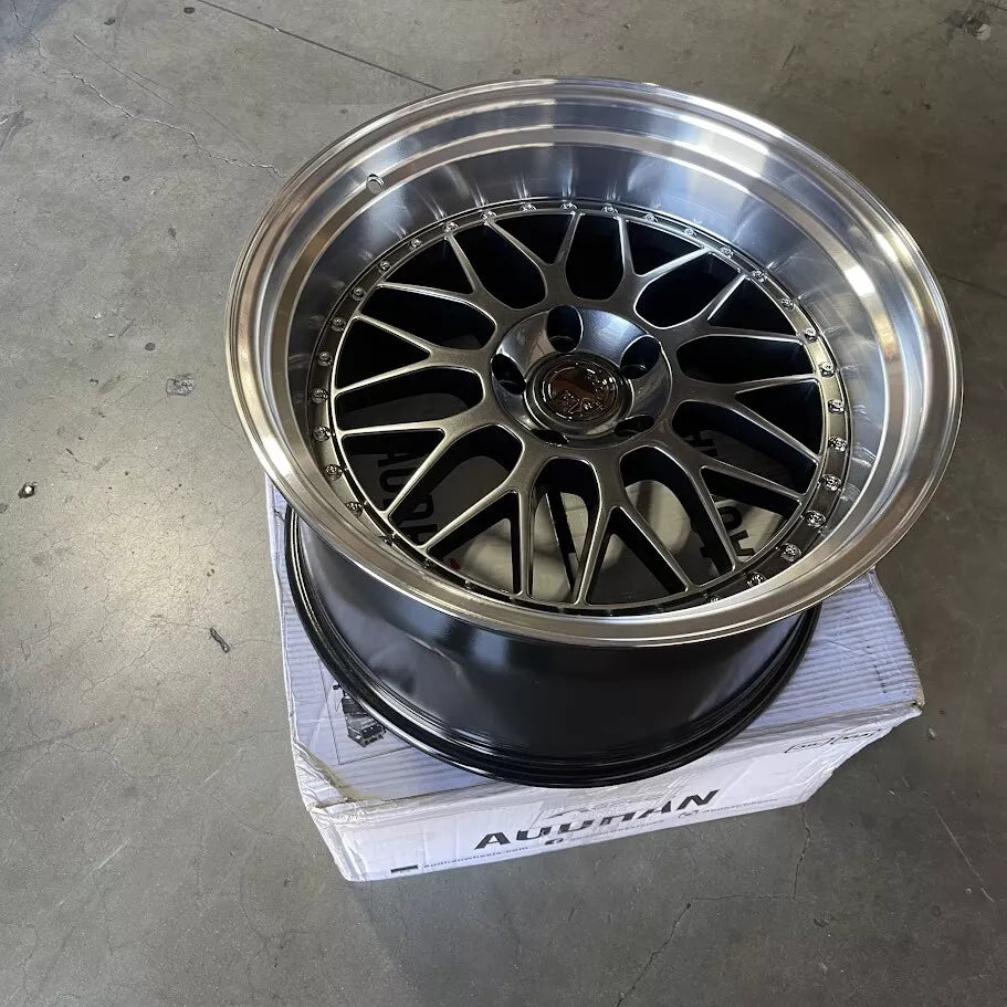 18" AODHAN AH02 Wheels Rims HYPER BLACK
