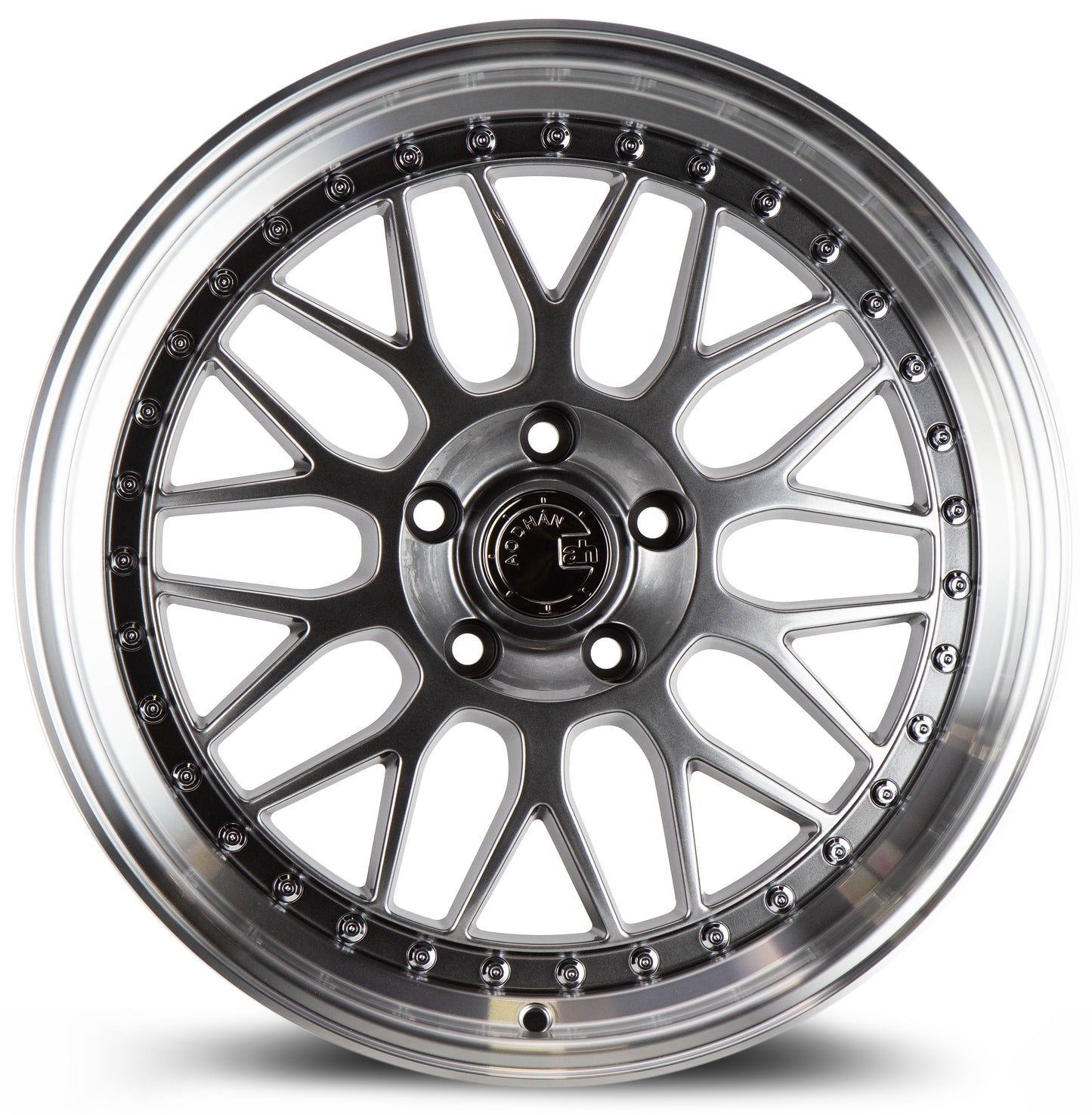 18" AODHAN AH02 Wheels Rims HYPER BLACK