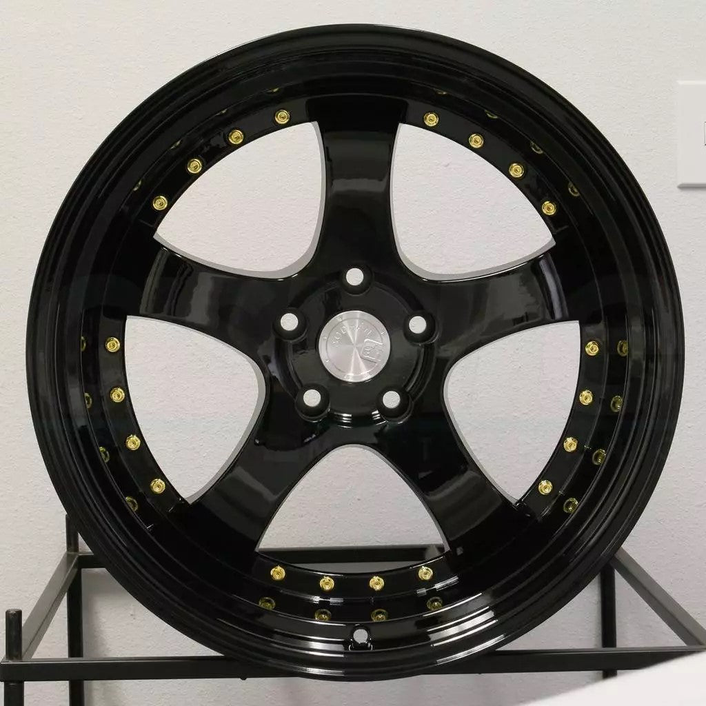 18" AODHAN AH03 GLOSS BLACK Wheels Rims for HONDA ACURA TESLA LEXUS TOYOTA