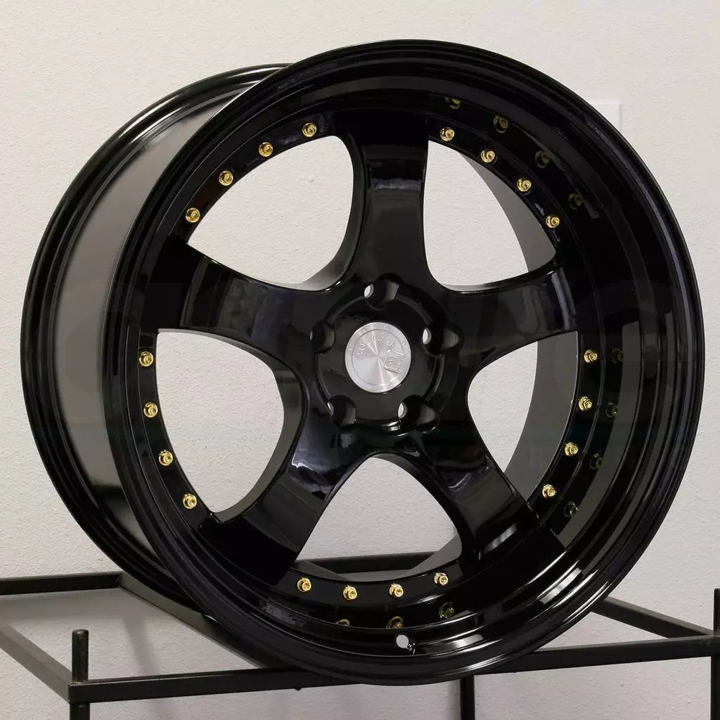 18" AODHAN AH03 GLOSS BLACK Wheels Rims for HONDA ACURA TESLA LEXUS TOYOTA