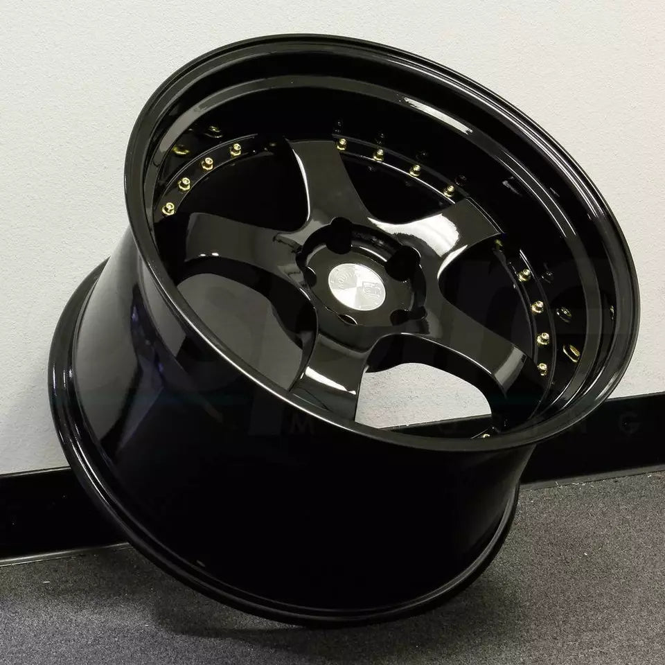 18" AODHAN AH03 GLOSS BLACK Wheels Rims for HONDA ACURA TESLA LEXUS TOYOTA