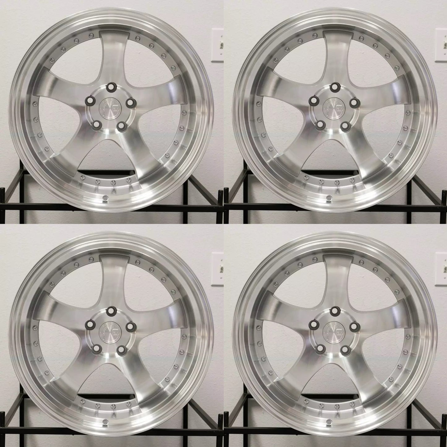 18" AODHAN AH03 SILVER Wheels Rims for HONDA ACURA TESLA LEXUS TOYOTA SUBARU 5x114 / 5x100