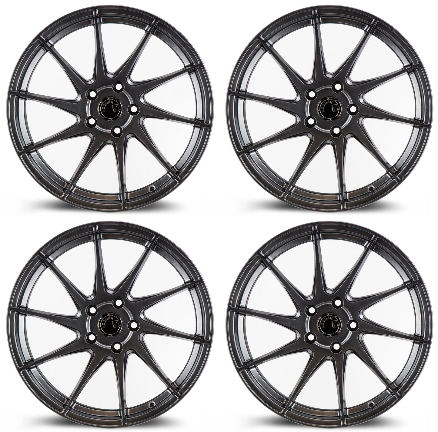 18" AODHAN AH09 HYPER BLACK Wheels Rims for BENZ AUDI HONDA TESLA TOYOTA SUBARU