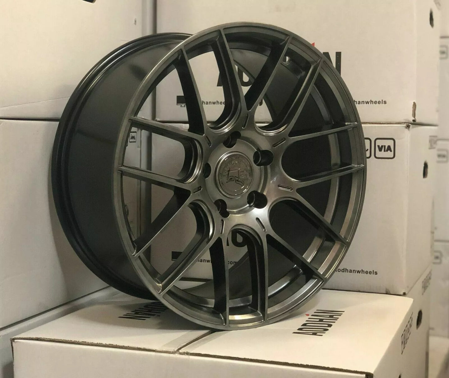 18" AODHAN AH-X HYPER BLACK Wheels Rims for BENZ BMW AUDI HONDA TESLA TOYOTA