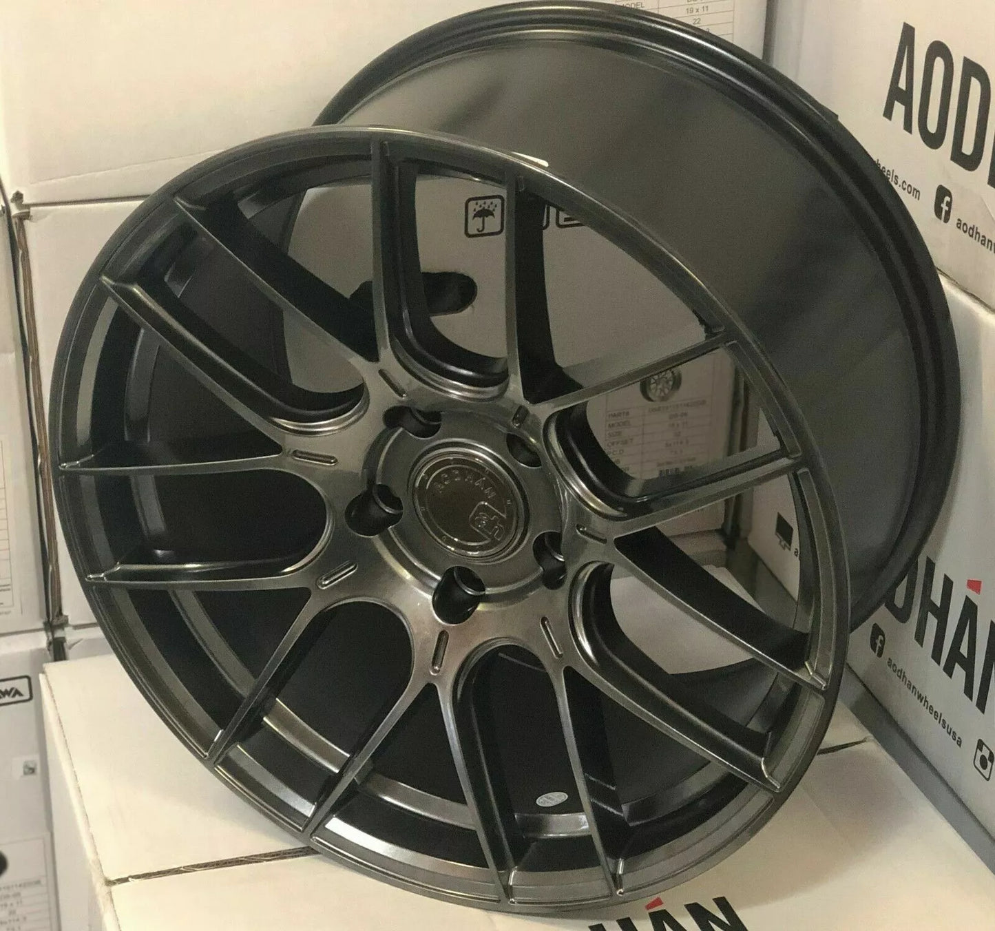18" AODHAN AH-X HYPER BLACK Wheels Rims for BENZ BMW AUDI HONDA TESLA TOYOTA