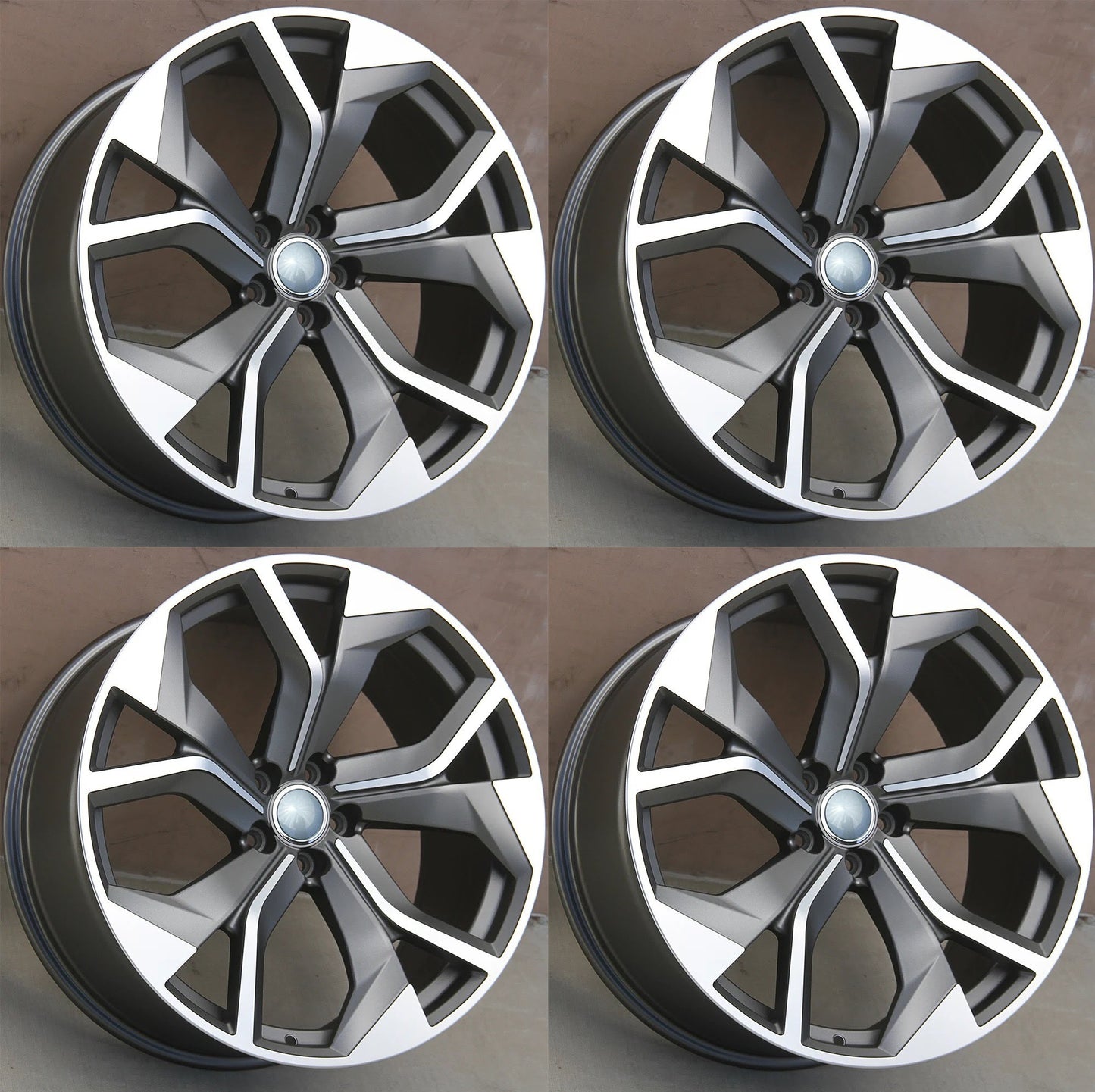22" Wheels Rims A013 for AUDI VOLKSWAGEN VW BENZ A7 A8 Q3 Q5 Q7 RS3 RS5 S7 S8 SQ5 ATLAS TIGUAN (GMF)