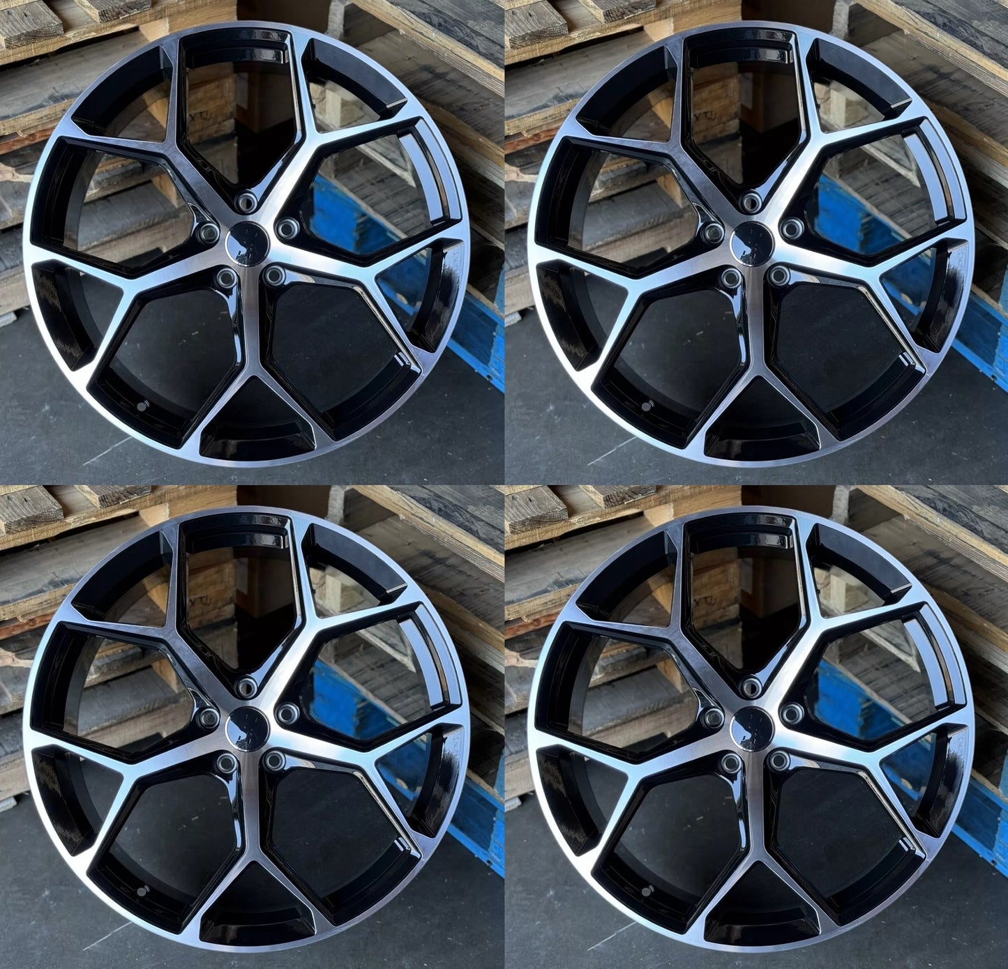 21" Wheels Rims A016 for AUDI VOLKSWAGEN VW BENZ A7 A8 Q3 Q5 Q7 RS3 RS5 S7 S8 SQ5 ATLAS TIGUAN (BMF)