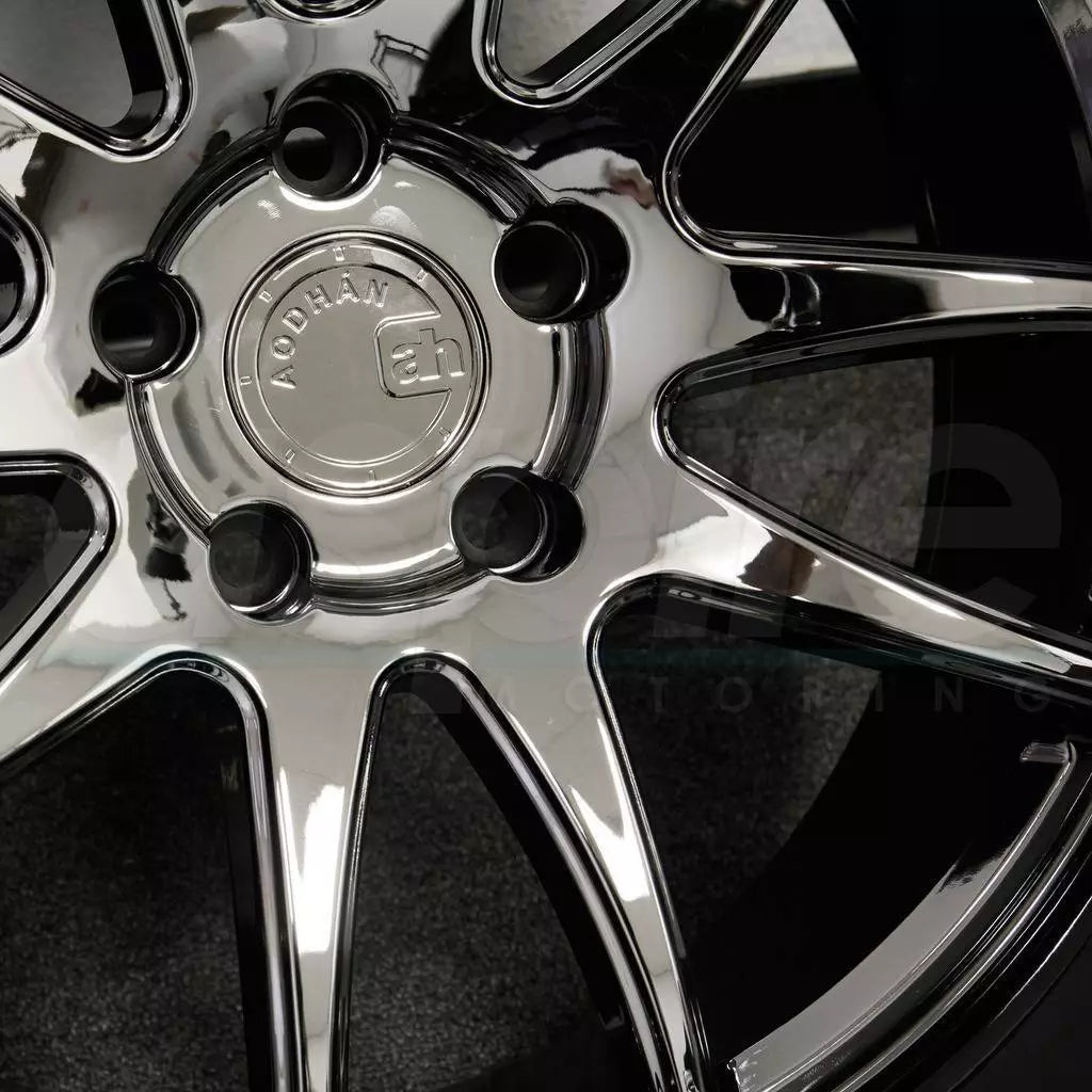 19" AODHAN DS02 BLACK VACUUM CHROME Wheels Rims for HONDA TOYOTA NISSAN TESLA 5x114