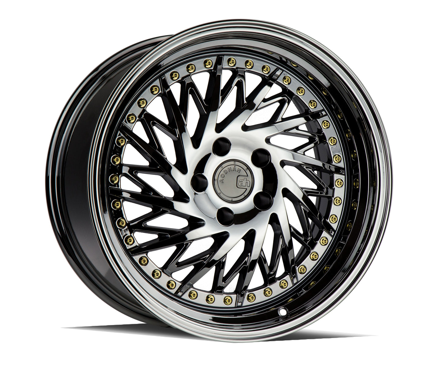 18" AODHAN DS03 BLACK VACUUM CHROME Wheels Rims for HONDA TOYOTA TESLA SUBARU