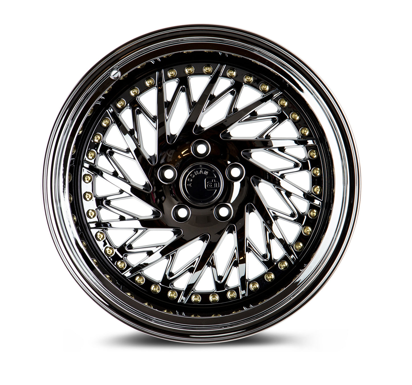 18" AODHAN DS03 BLACK VACUUM CHROME Wheels Rims for HONDA TOYOTA TESLA SUBARU