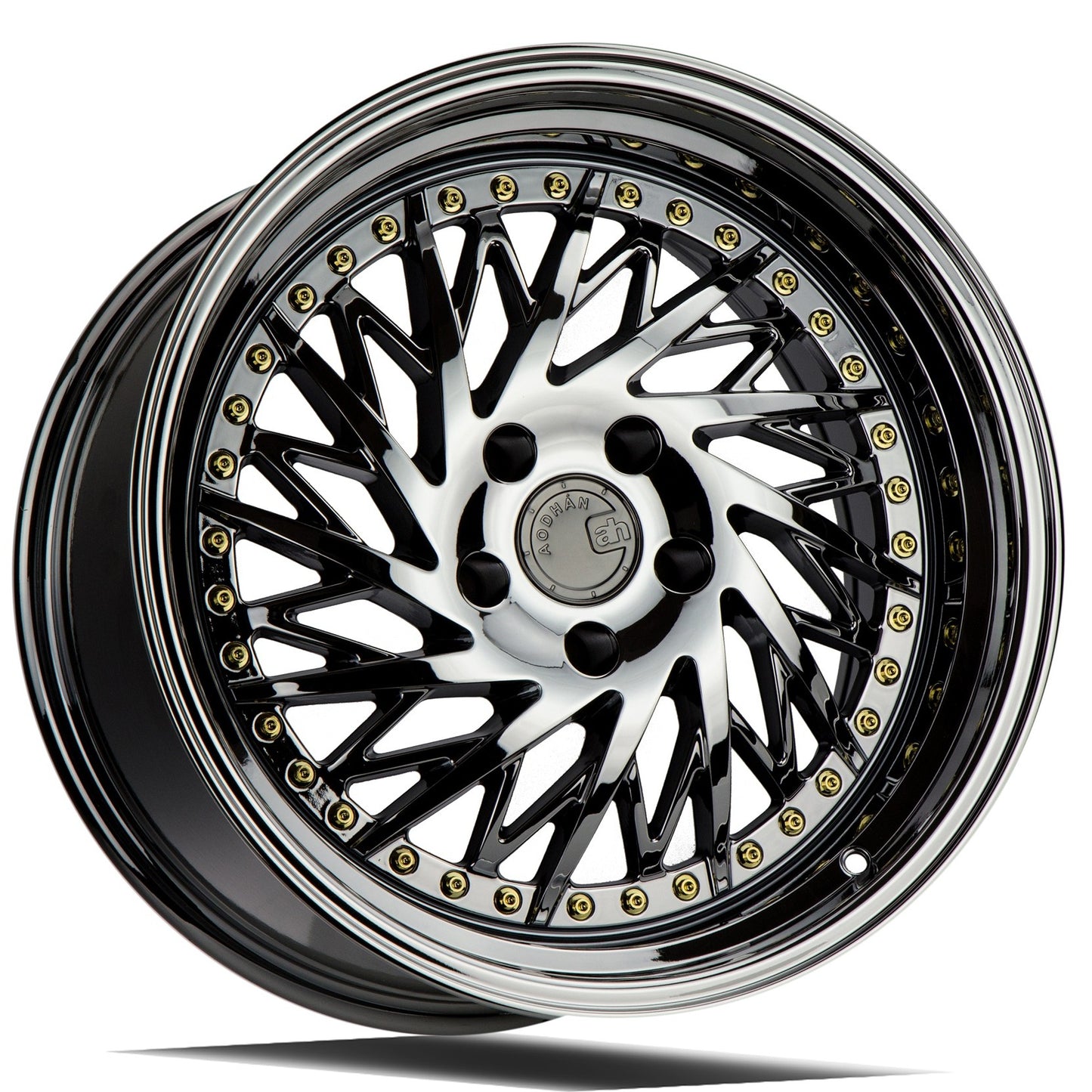 18" AODHAN DS03 BLACK VACUUM CHROME Wheels Rims for HONDA TOYOTA TESLA SUBARU