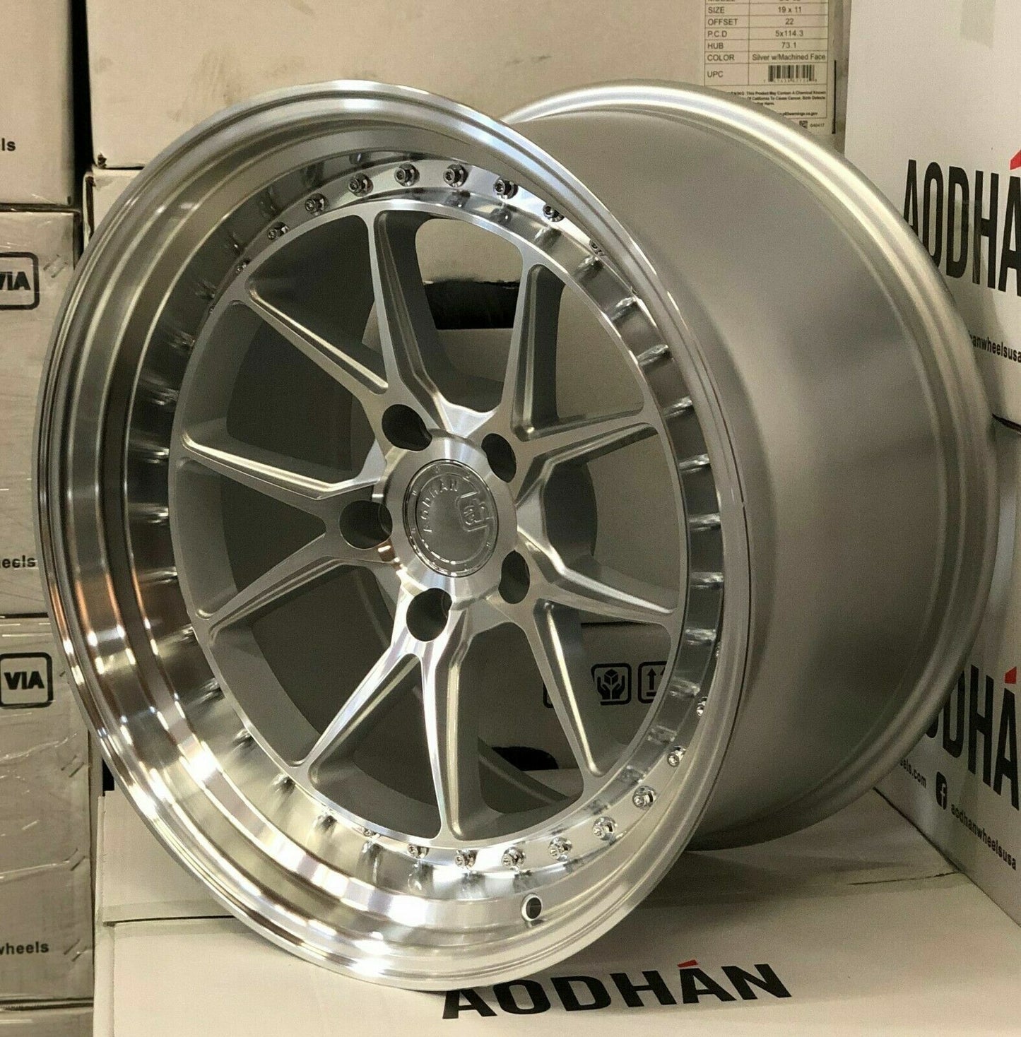 18" AODHAN DS08 Wheels SILVER Rims for BMW HONDA TOYOTA NISSAN TESLA SUBARU SCION