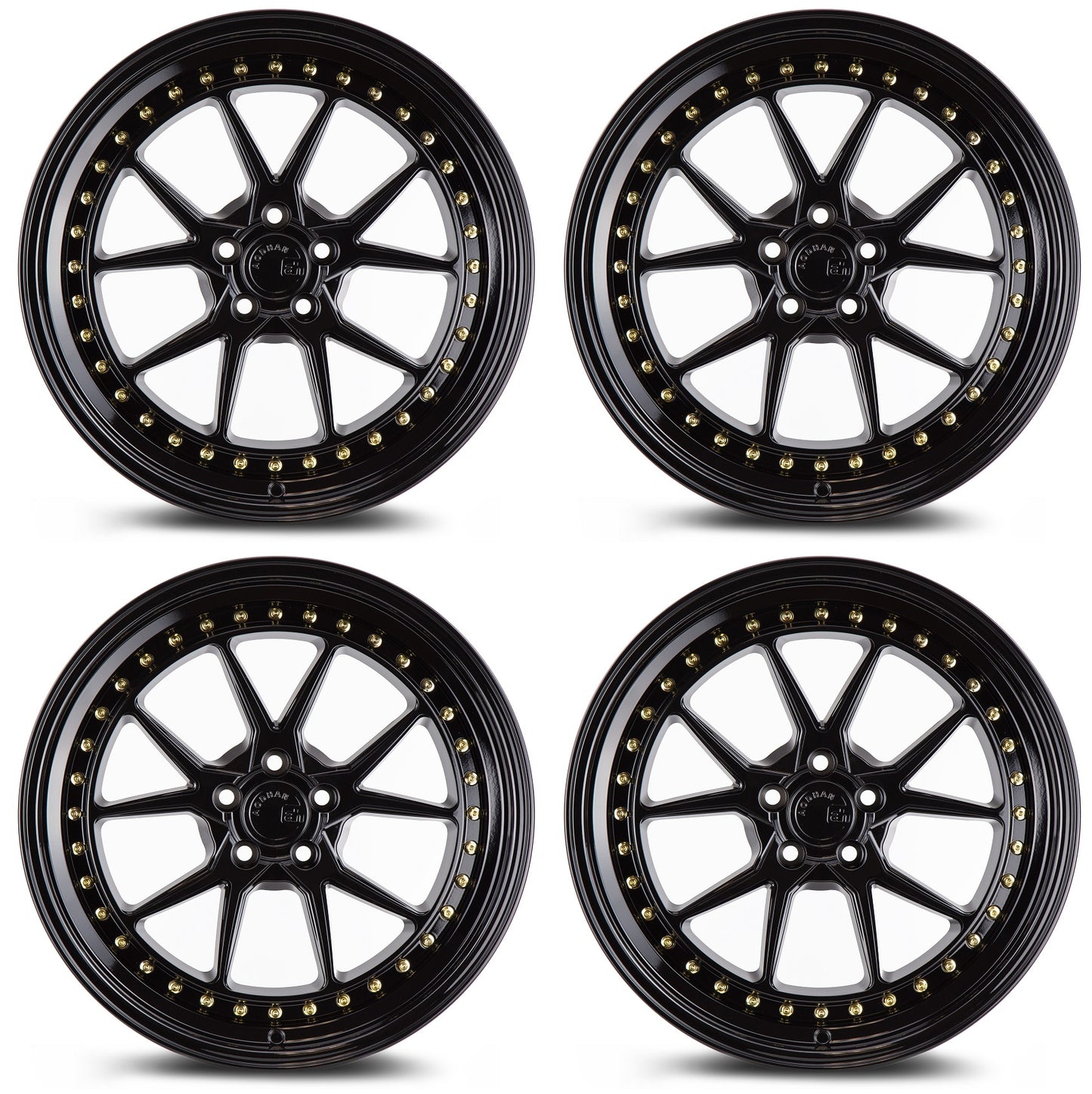 18" AODHAN DS08 Wheels BLACK Rims for BMW HONDA TOYOTA NISSAN TESLA SUBARU SCION