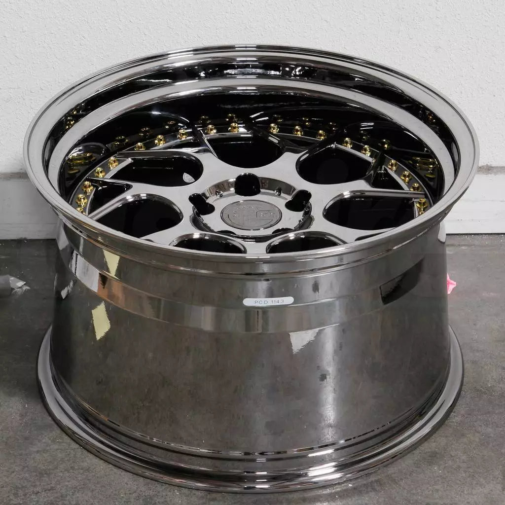 18" AODHAN DS01 Wheels Rims BLACK VACUUM CHROME