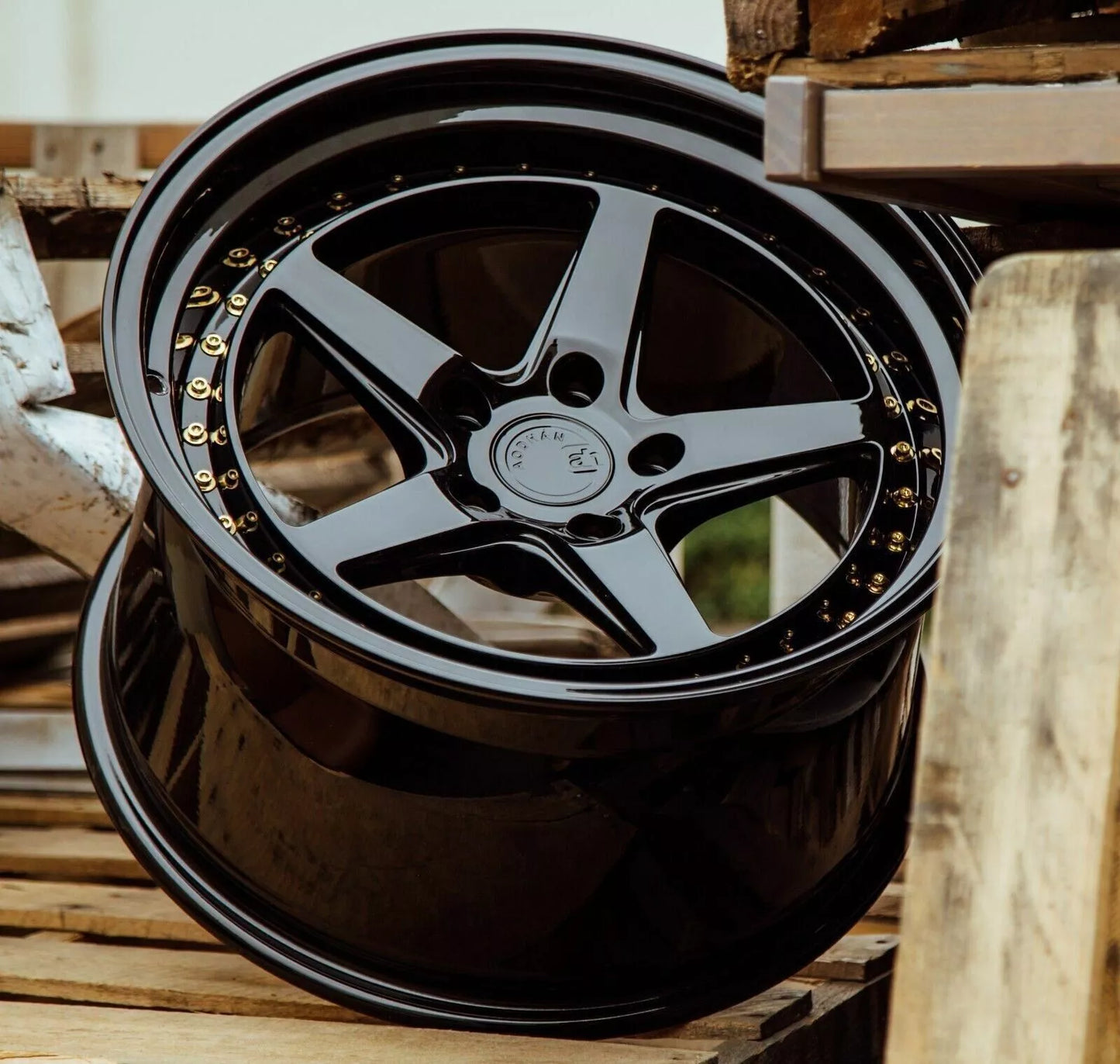 19" AODHAN DS05 GLOSS BLACK Wheels Rims for HONDA TOYOTA NISSAN TESLA