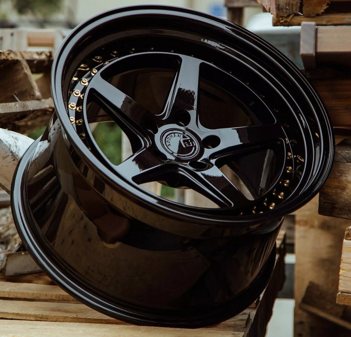 19" AODHAN DS05 GLOSS BLACK Wheels Rims for HONDA TOYOTA NISSAN TESLA