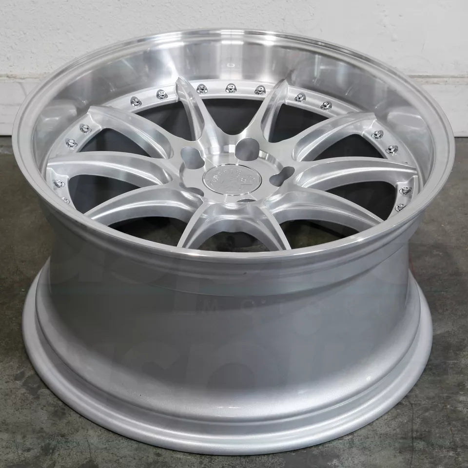18" AODHAN DS07 Wheels SILVER Rims for HONDA TOYOTA NISSAN TESLA SUBARU SCION