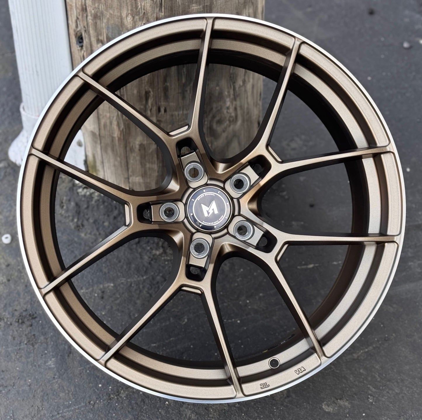 19" MFlow MFR4 Wheels FLOW FORM BRONZE Rims for VW HONDA ACURA LEXUS INFINITI TESLA 3 Y