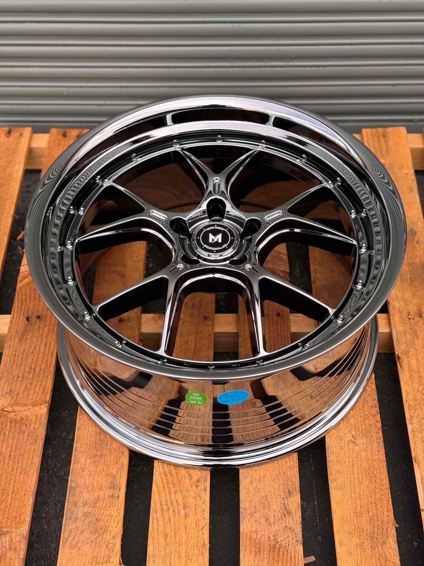 19" MFlow MFL1-C Wheels Rims for HONDA ACURA LEXUS TOYOTA NISSAN INFINITI TESLA MODEL 3 + Y 73.1 FLOW FORMING 5x114.3 (Chrome)