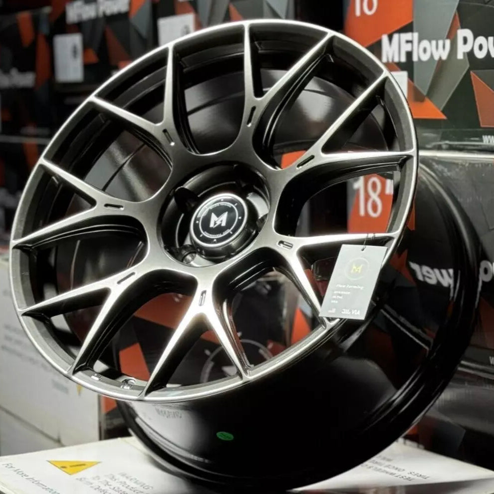 20" MFlow MFR1-HB Wheels Rims for HONDA ACURA LEXUS TOYOTA NISSAN INFINITI TESLA FLOW FORMING 5x114