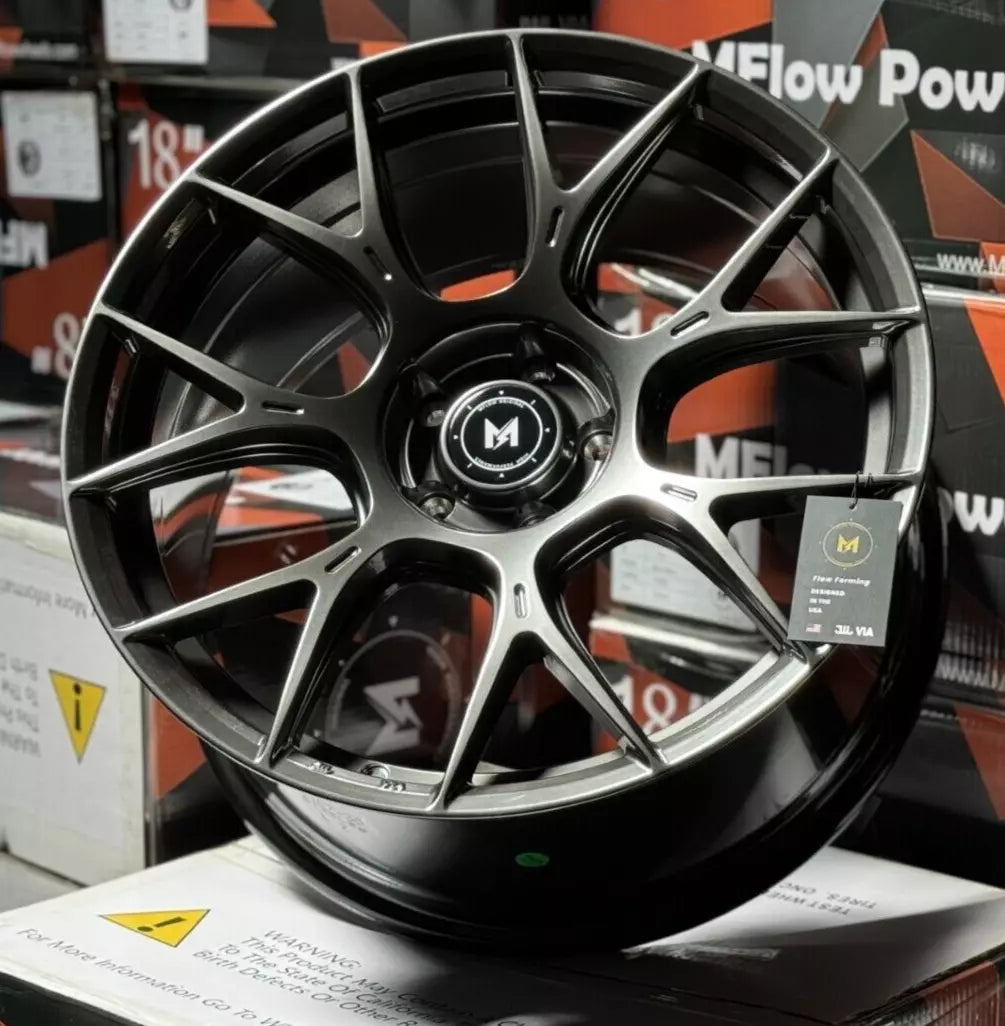 20" MFlow MFR1-HB Wheels Rims for HONDA ACURA LEXUS TOYOTA NISSAN INFINITI TESLA FLOW FORMING 5x114