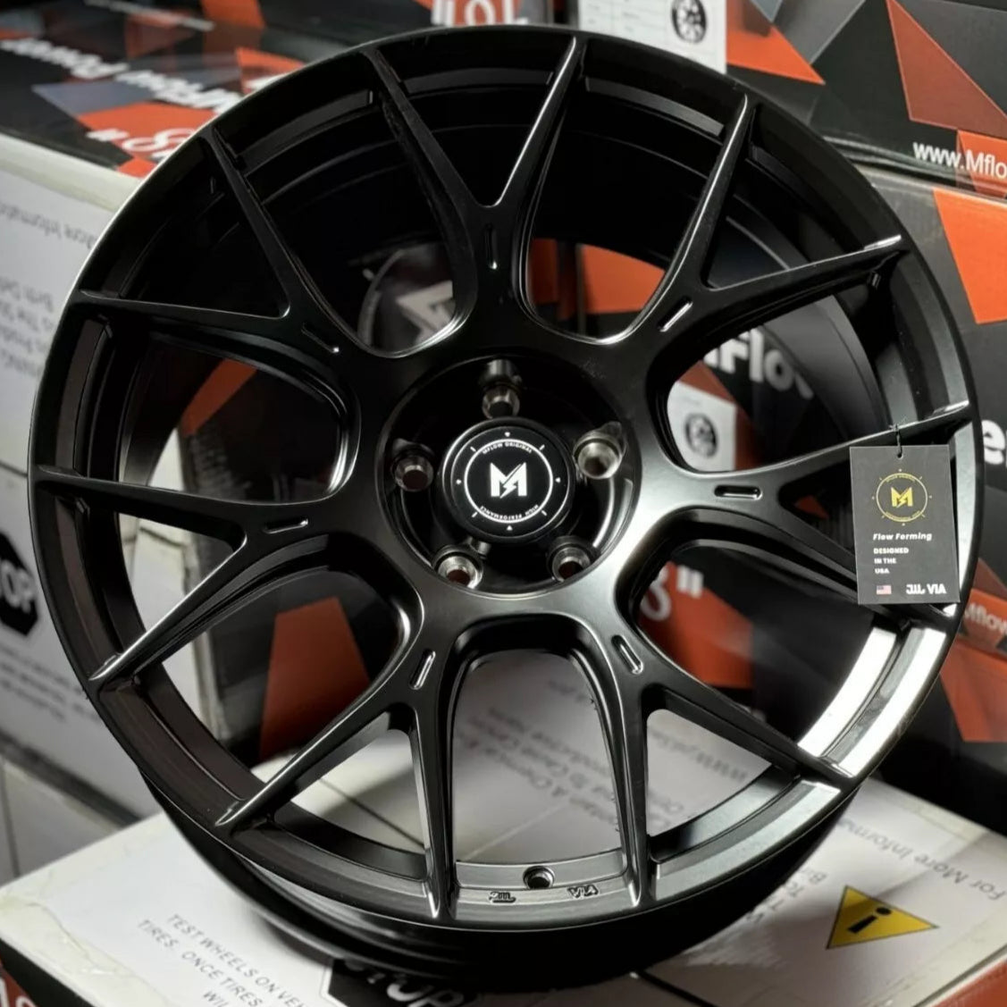 19" MFlow MFR1-MB Wheels Rims for BENZ BMW AUDI VW HONDA ACURA LEXUS TOYOTA NISSAN INFINITI TESLA S X FLOW FORM