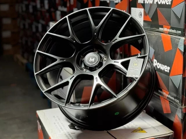 19" MFlow MFR1-MB Wheels Rims for BENZ BMW AUDI VW HONDA ACURA LEXUS TOYOTA NISSAN INFINITI TESLA S X FLOW FORM