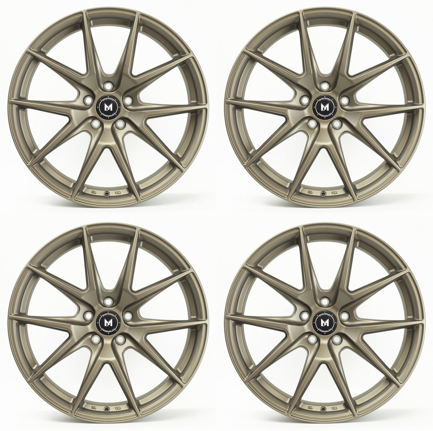 20" MFlow MFR2-BZ Wheels BRONZE Rims for BENZ BMW AUDI VW HONDA ACURA LEXUS INFINITI TESLA 3 Y