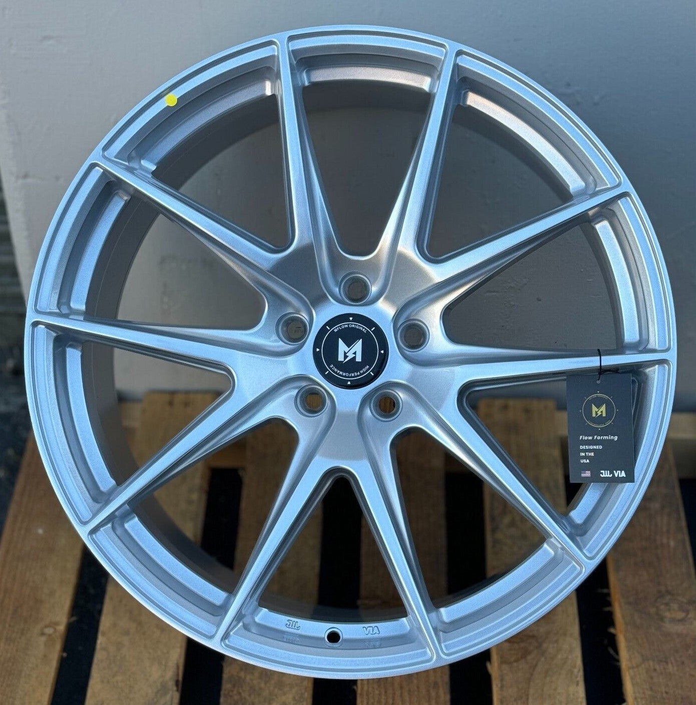 19" MFlow MFR2-HS Wheels SILVER Rims for BENZ BMW AUDI VW HONDA LEXUS INFINITI TESLA 3 Y