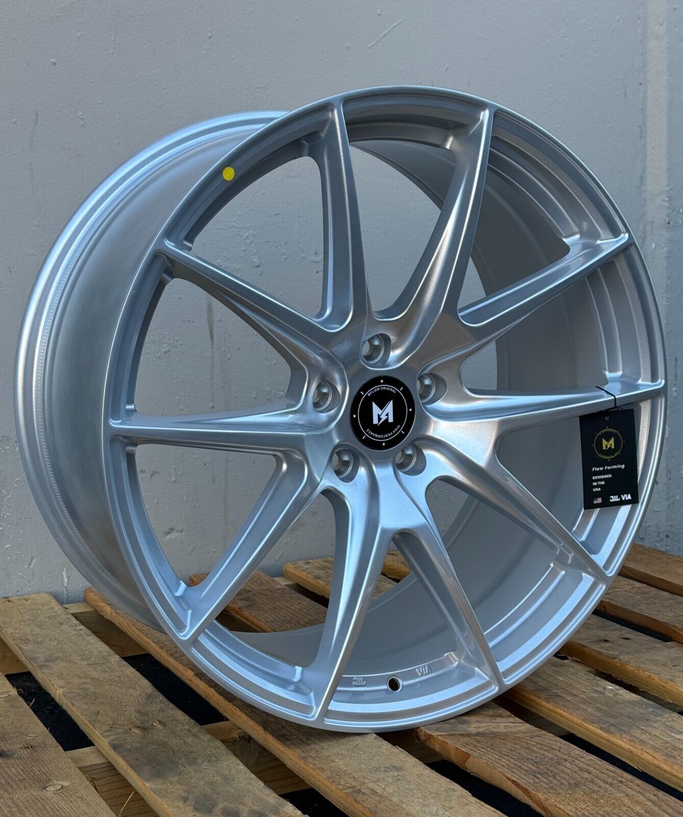 19" MFlow MFR2-HS Wheels SILVER Rims for BENZ BMW AUDI VW HONDA LEXUS INFINITI TESLA 3 Y
