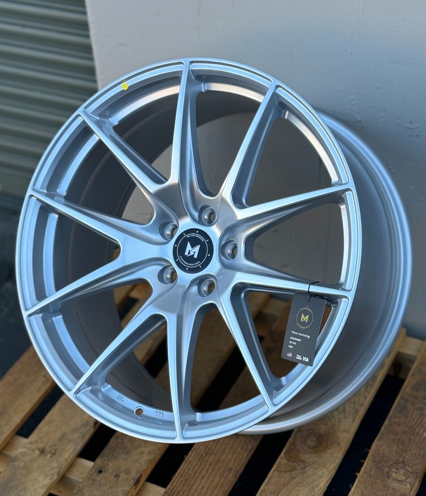 19" MFlow MFR2-HS Wheels SILVER Rims for BENZ BMW AUDI VW HONDA LEXUS INFINITI TESLA 3 Y