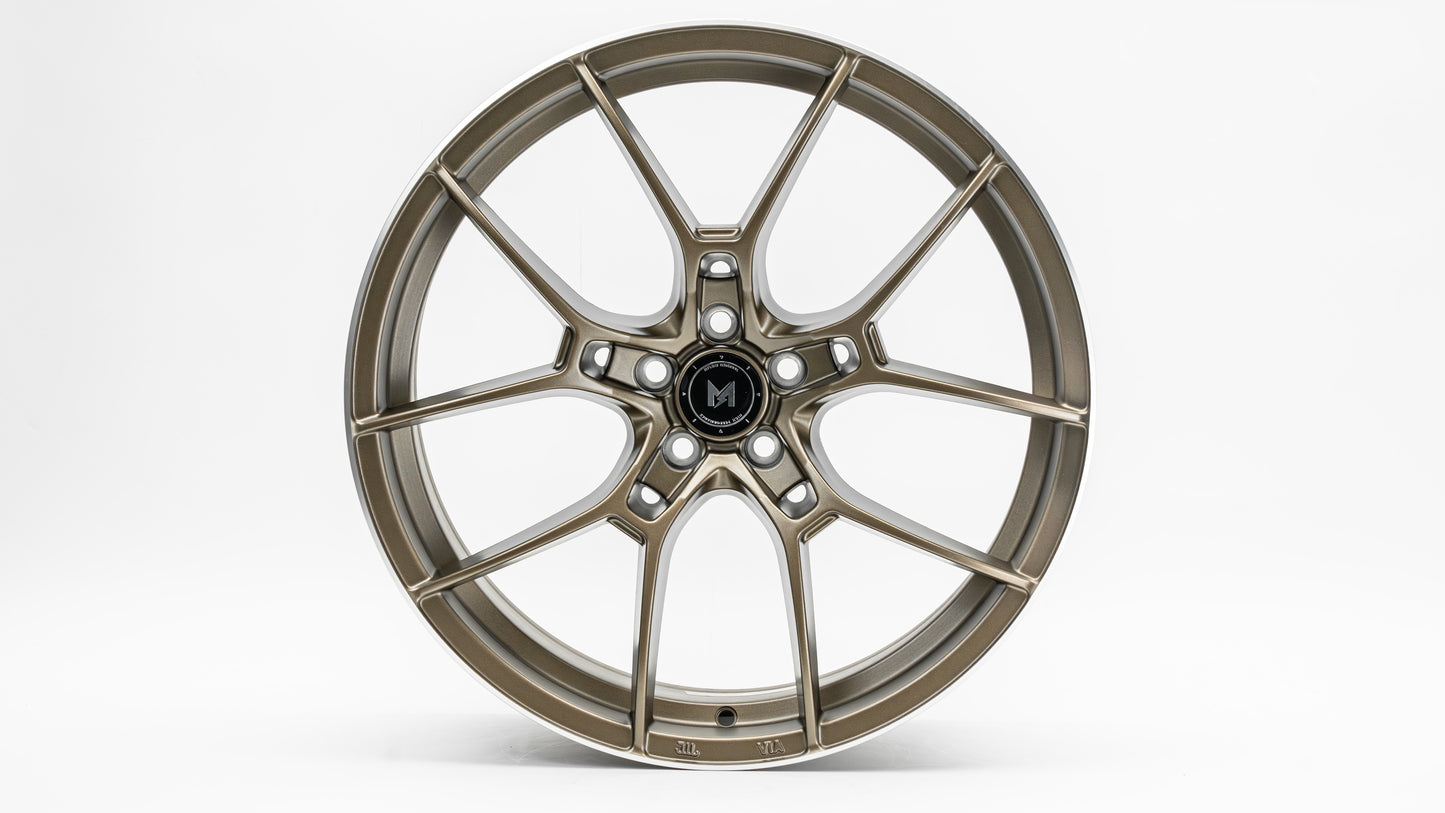19" MFlow MFR4 Wheels FLOW FORM BRONZE Rims for VW HONDA ACURA LEXUS INFINITI TESLA 3 Y