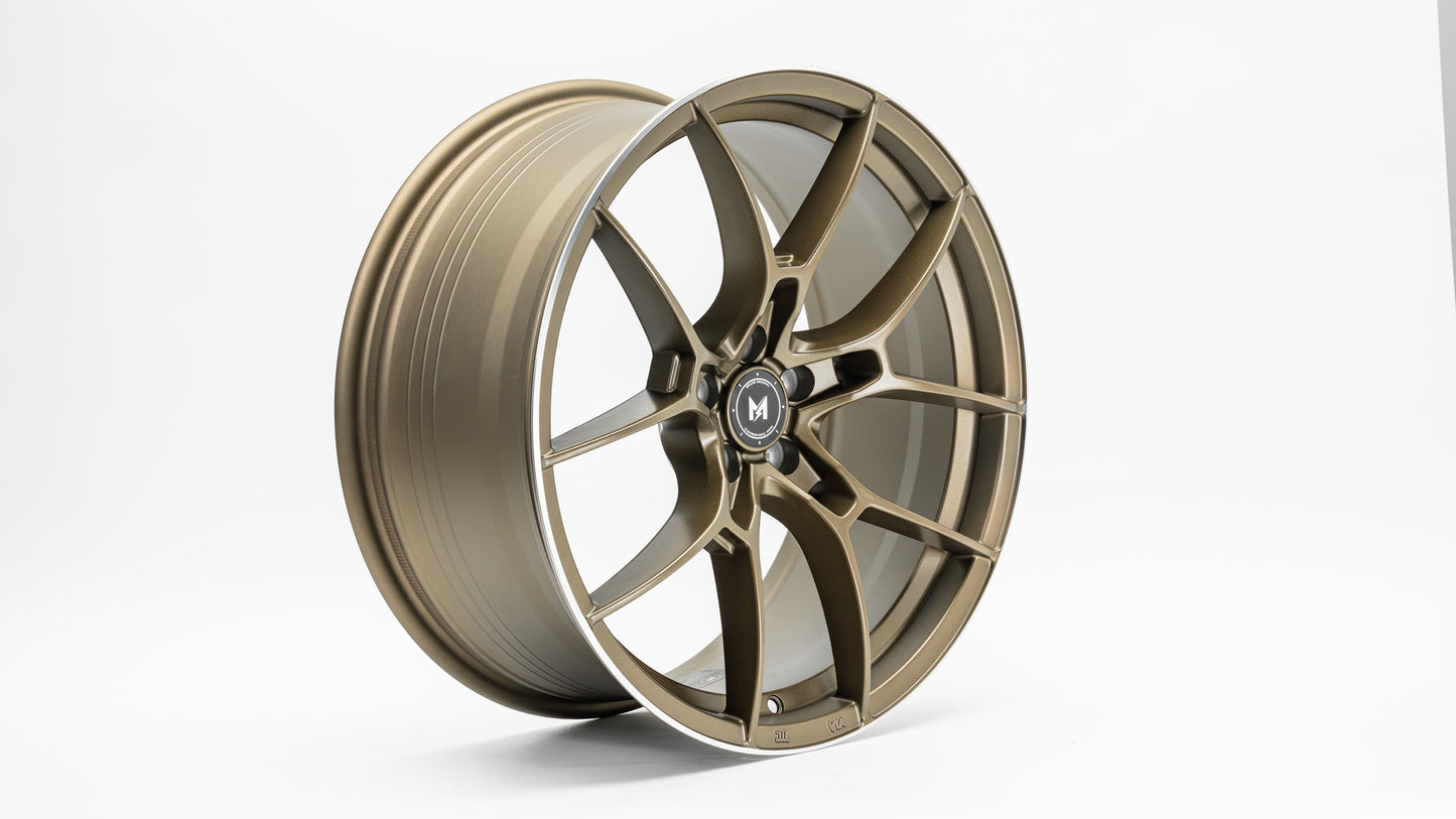 19" MFlow MFR4 Wheels FLOW FORM BRONZE Rims for VW HONDA ACURA LEXUS INFINITI TESLA 3 Y