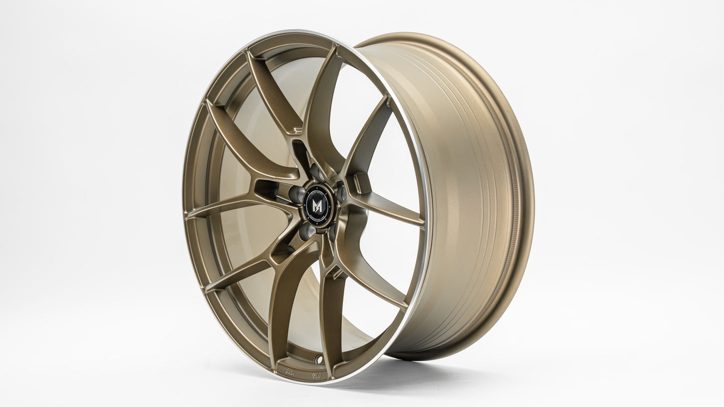 19" MFlow MFR4 Wheels FLOW FORM BRONZE Rims for VW HONDA ACURA LEXUS INFINITI TESLA 3 Y