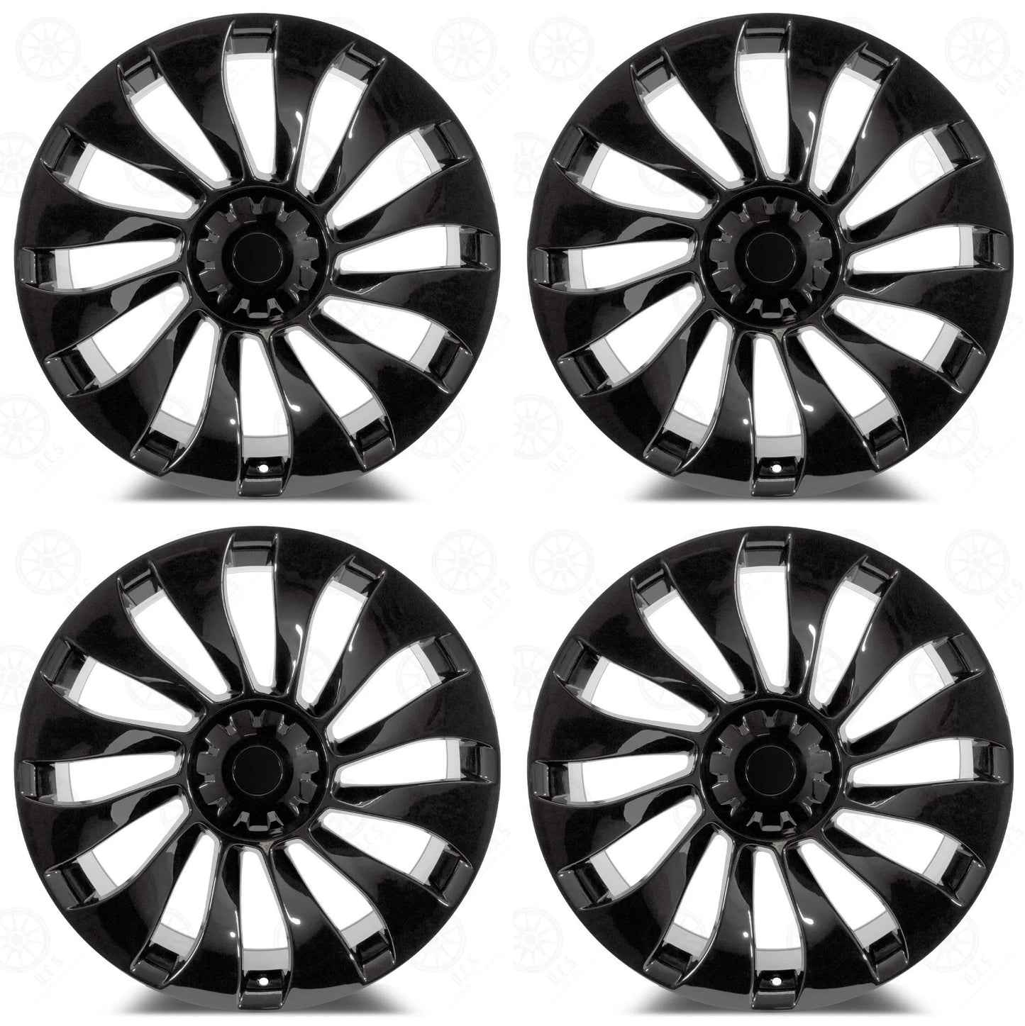 19" Wheels Rims TS004 for TESLA MODEL 3 + Y UBERTURBINE STYLE HONDA ACURA TOYOTA LEXUS 5x114.3 (GB)
