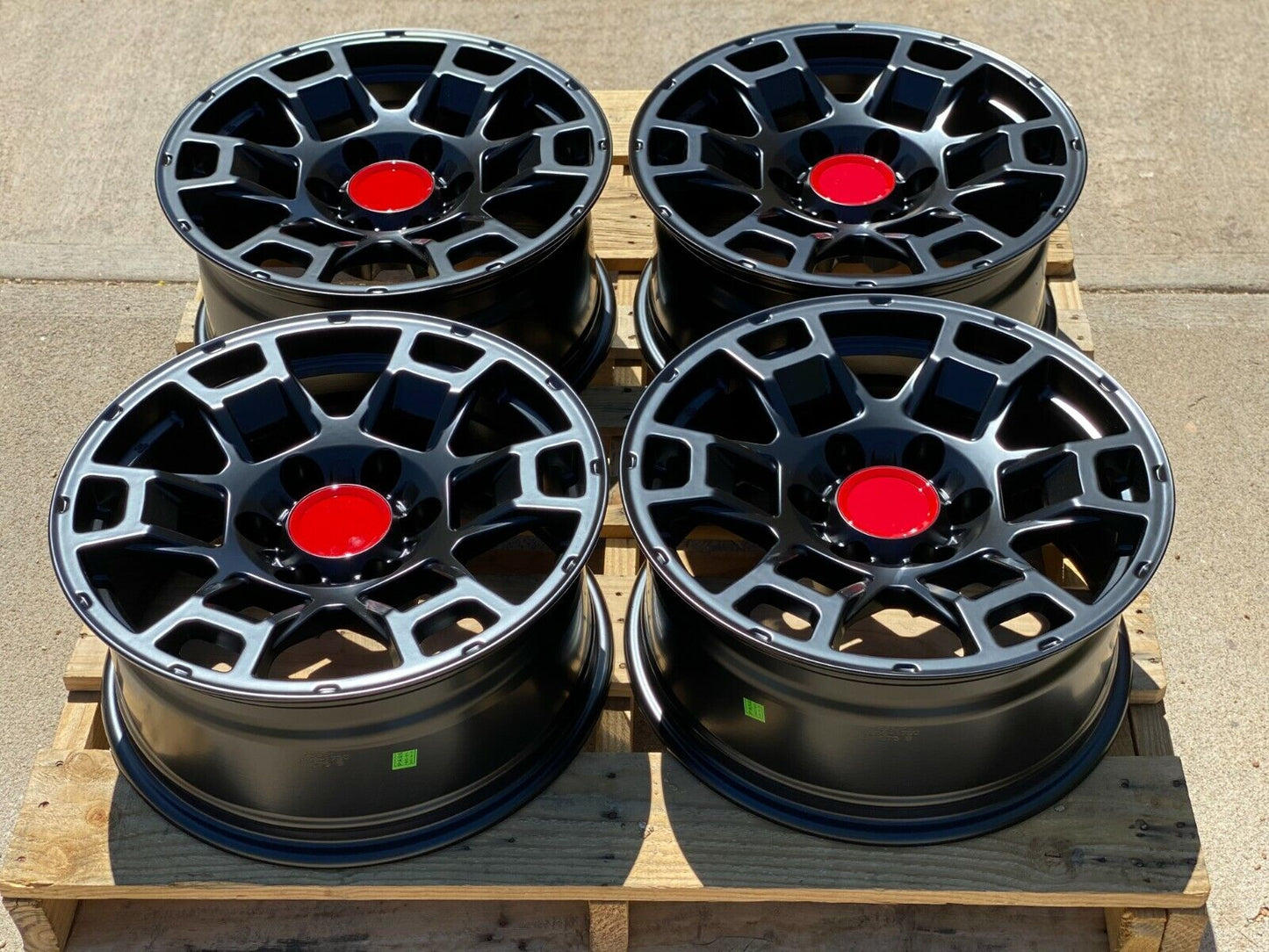 17" TR005 BLACK Wheels Rims for TOYOTA TRD JEEP RAM GMC CHEVY FORD INFINITI LEXUS