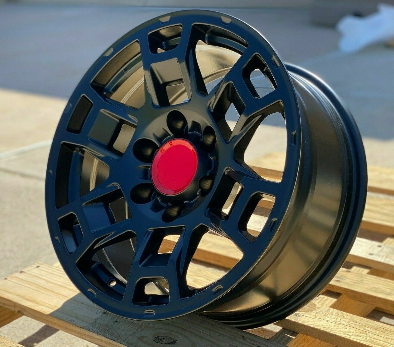 17" TR005 BLACK Wheels Rims for TOYOTA TRD JEEP RAM GMC CHEVY FORD INFINITI LEXUS