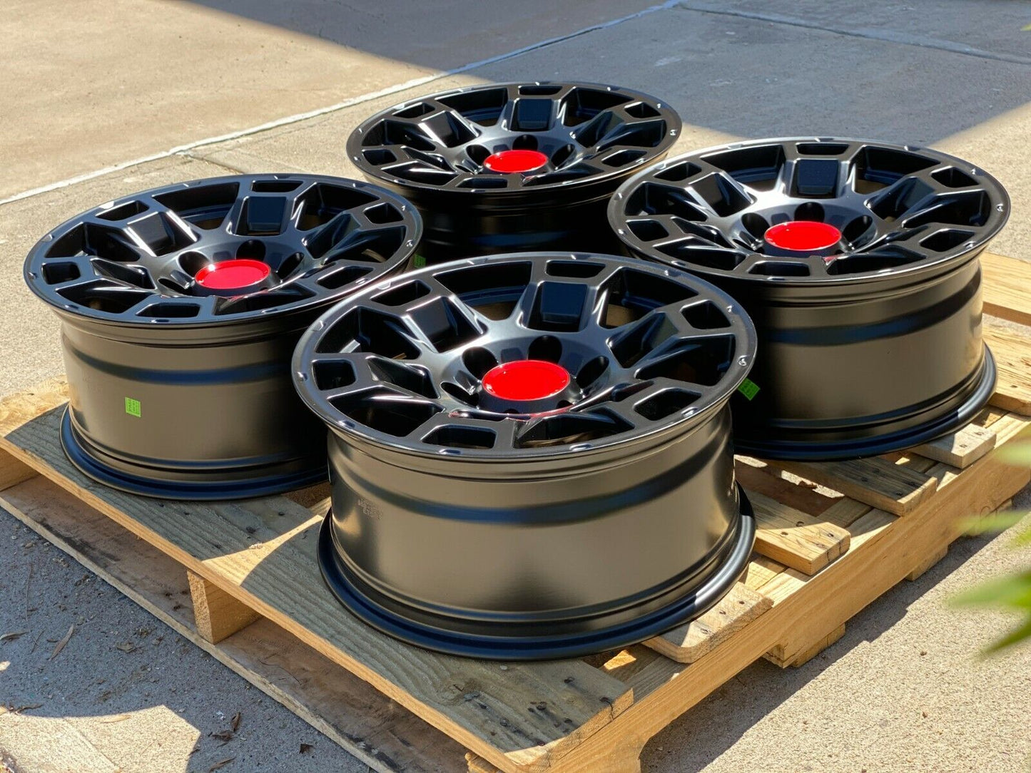 17" TR005 BLACK Wheels Rims for TOYOTA TRD JEEP RAM GMC CHEVY FORD INFINITI LEXUS
