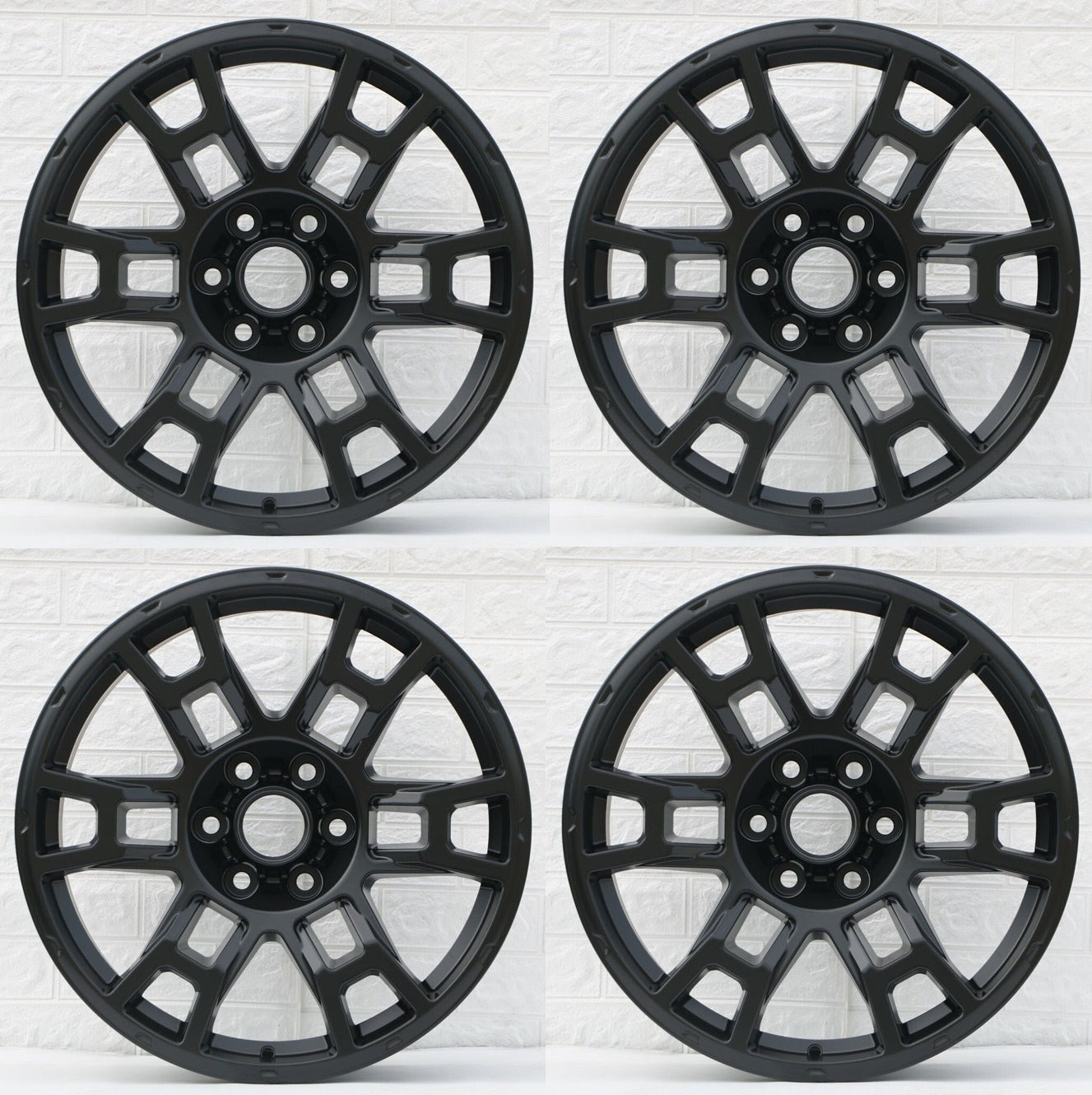 17" TR005 BLACK Wheels Rims for TOYOTA TRD JEEP RAM GMC CHEVY FORD INFINITI LEXUS
