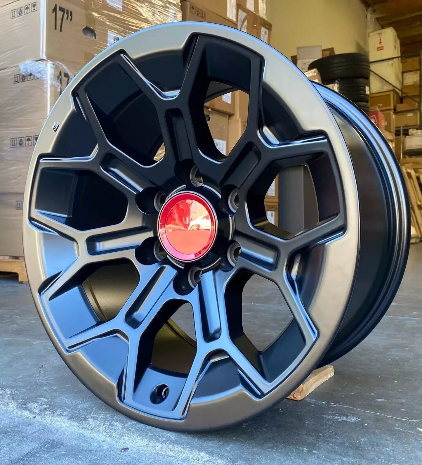 17" MATTE BLACK Wheels Rims TR008 for TOYOTA TRD TACOMA TUNDRA FJ CRUISER 4RUNNER SEQUOIA