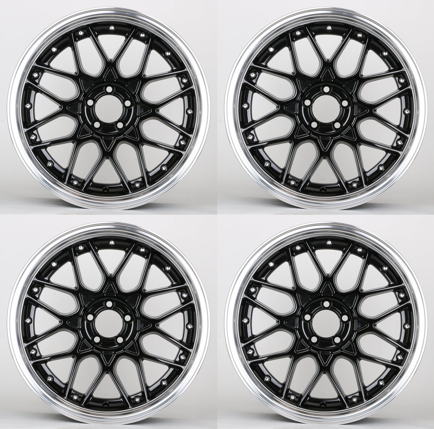 18" W025 Wheels Rims for BBS RS2 STYLE BMW HONDA ACURA LEXUS TOYOTA NISSAN INFINITI TESLA 5x114.3 / 5x120 (BML)