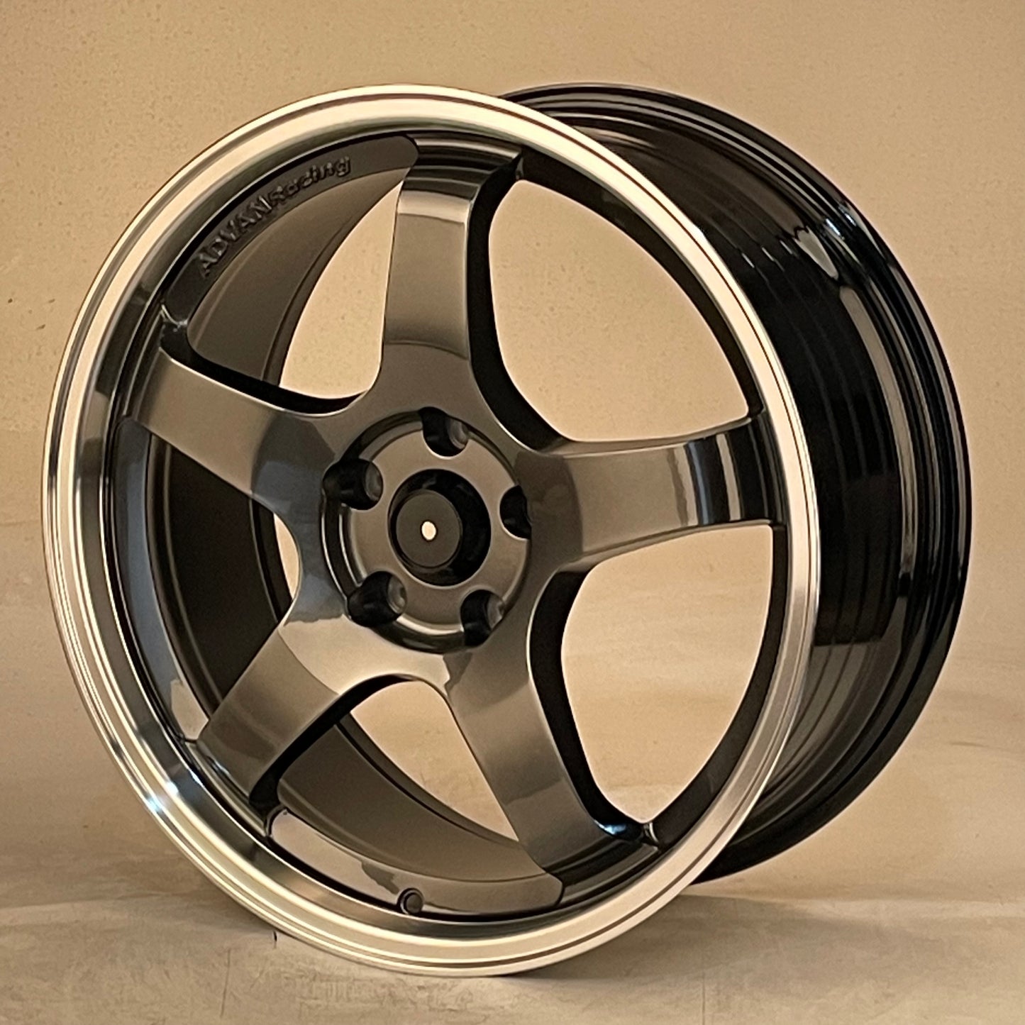 19" HBML1547 HYPER BLACK Wheels Rims for HONDA TOYOTA NISSAN TESLA CIVIC ACCORD JDM TUNER