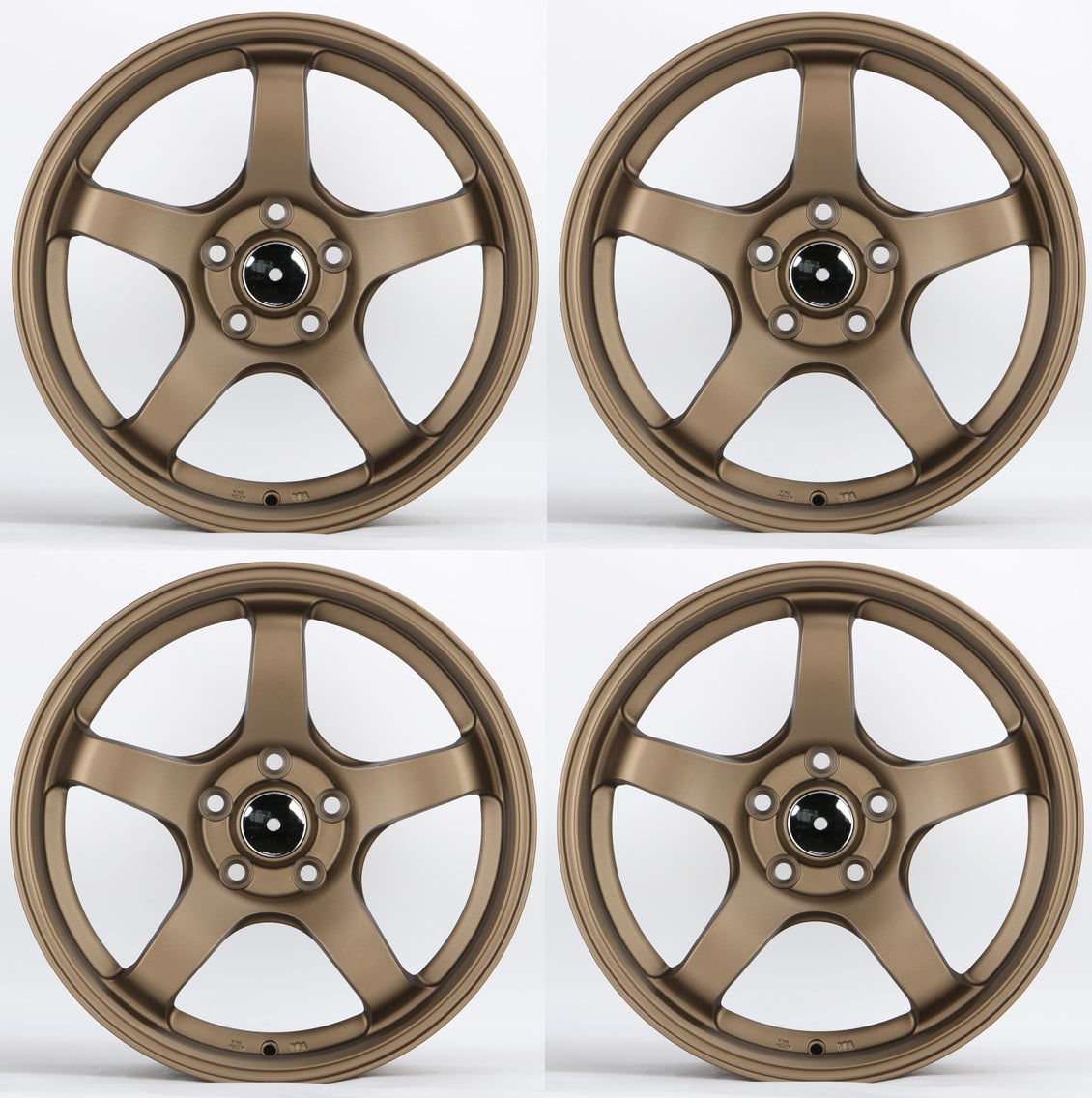 18" BZ1547 BRONZE Wheels Rims for HONDA TOYOTA NISSAN TESLA CIVIC ACCORD JDM TUNER