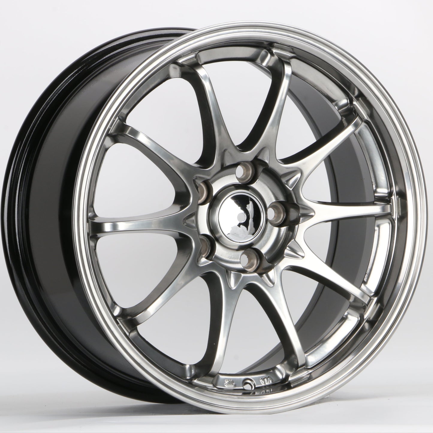 17" HB1549 HYPER BLACK Wheels Rims for HONDA TOYOTA NISSAN JDM TUNER